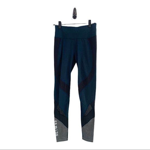 EUC Sweaty Betty Power Mesh Leggings in Beetle Blue XS - Picture 2 of 13